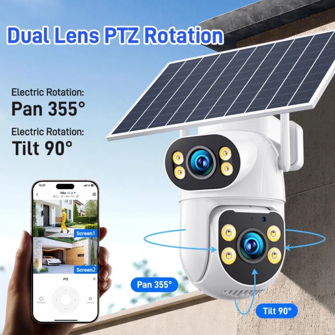 2 kamera günəṣ panelli 4G sim kartlı 8mp/4k — Təhlükəsizlik sistemləri, Bakı (4)