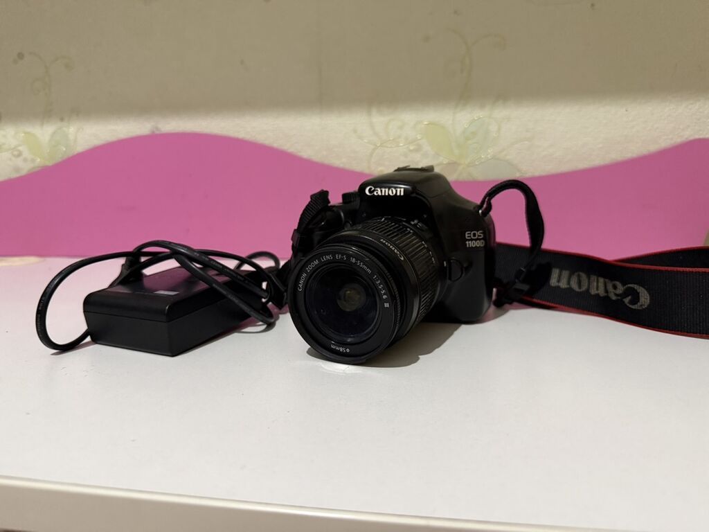 Canon EOS 1100D Dslr fotoaparat + Canon Zoom Lens EF‑S 18–55mm — Fotoaparat, Bakı (2)