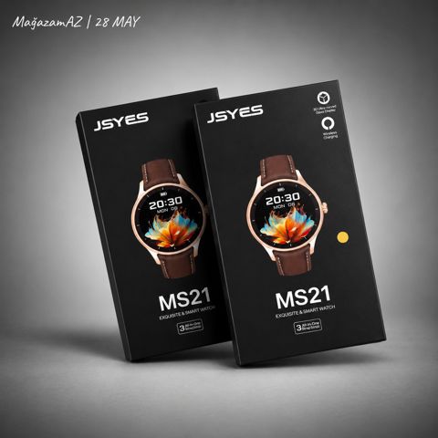 Jsyes MS21 Black Bluetooth Fitness Smart Saat — Bakı