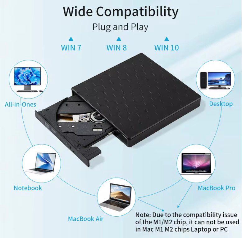 Xarici DVD Rom writer "USB Type-C" — Kompüterlər və noutbuklar, Bakı (2)
