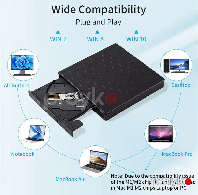 Xarici DVD Rom writer "USB Type-C" — Kompüterlər və noutbuklar, Bakı (2)