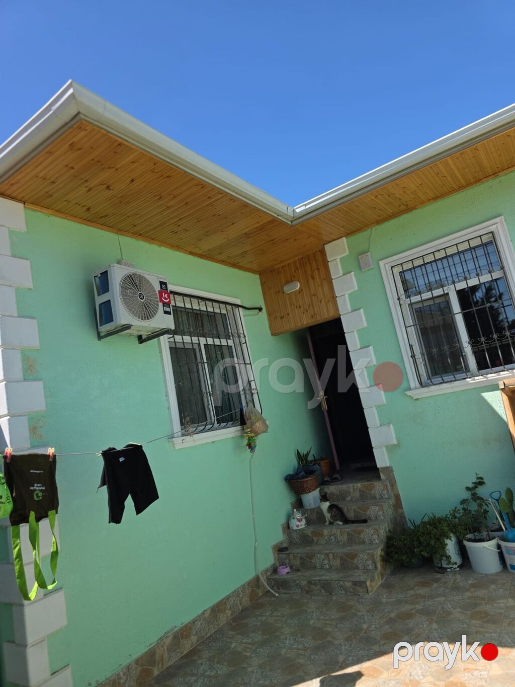 Həyət evi – kompakt həyət sahəsi və örtülü eyvan - Divarları açıq — Ev, villa, Bakı (2)