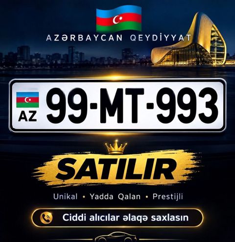 99-MT-993 — Sadəcə Nömrə Deyil, Prestijdir Avtomobilinə fərqli — Bakı