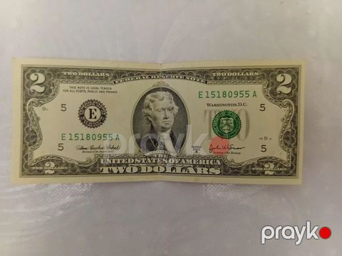 ABŞ 2 dollar banknotu – Seriya ili 2003 A Xüsusiyyətlər: - Nominal — Göyçay