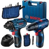 Drel batareyalı "GSR 120-LI+GDR 120-LI in Case Bosch 06019G8023" — Tvim — Təmir və tikinti