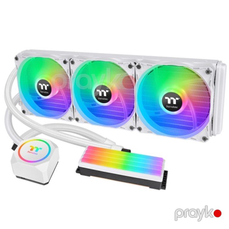 LCS Thermaltake TH360 Argb Sync Snow Edition / TDP305/All-In-One Liquid Cooling System/ARGB Fan 120 — Kompüterlər və noutbuklar, Bakı (3)