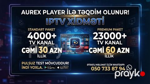 Aurex Player ilə təqdim olunan Iptv xidməti - Standart paket: 4000+ — Digah