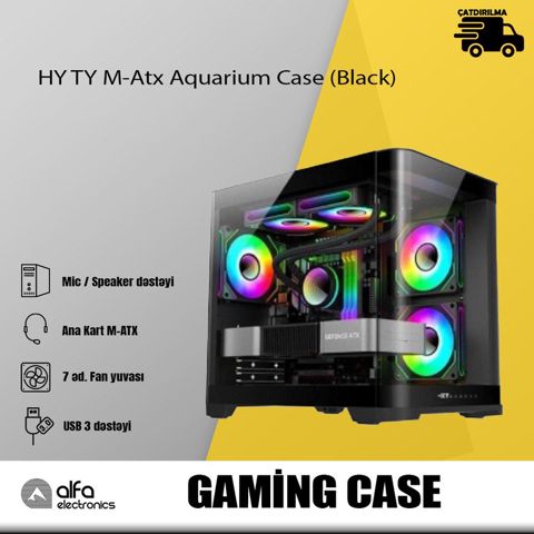 HY TY M-Atx Aquarium Case (Black)