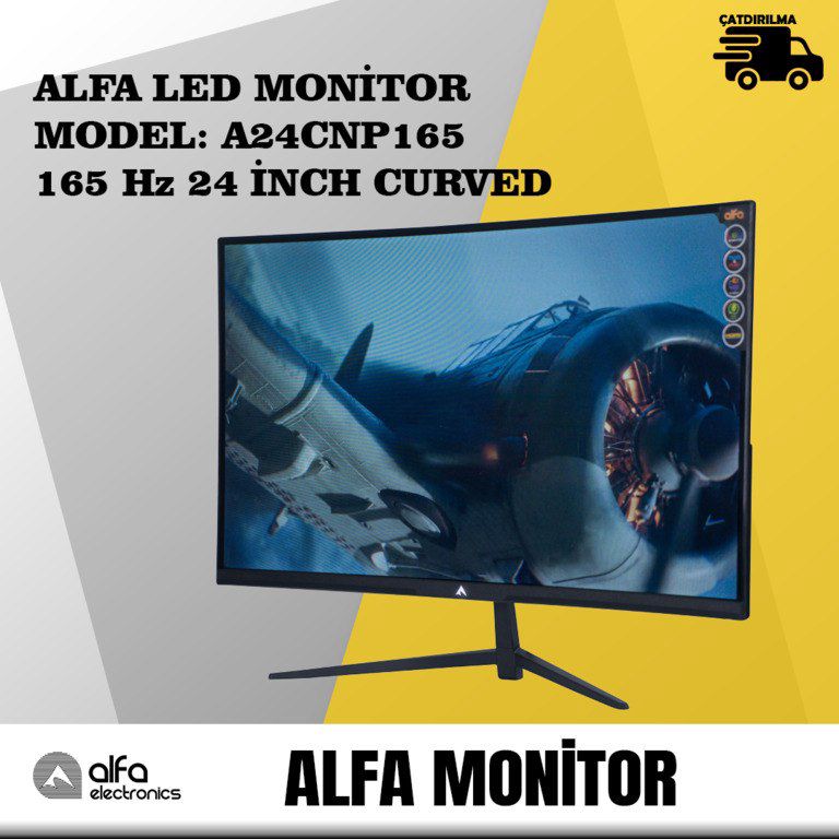 Monitor LED "Alfa, 165 Hz 24 Inch Curved" — Kompüterlər və noutbuklar, Bakı (12)