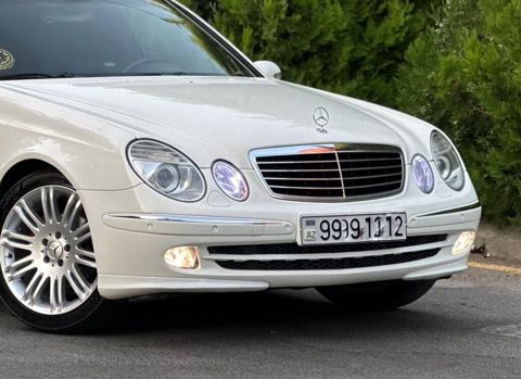 W211 on bufer her ustunde Mercedes-Benz E‑Class (W211) sedan – ağ — Bakı