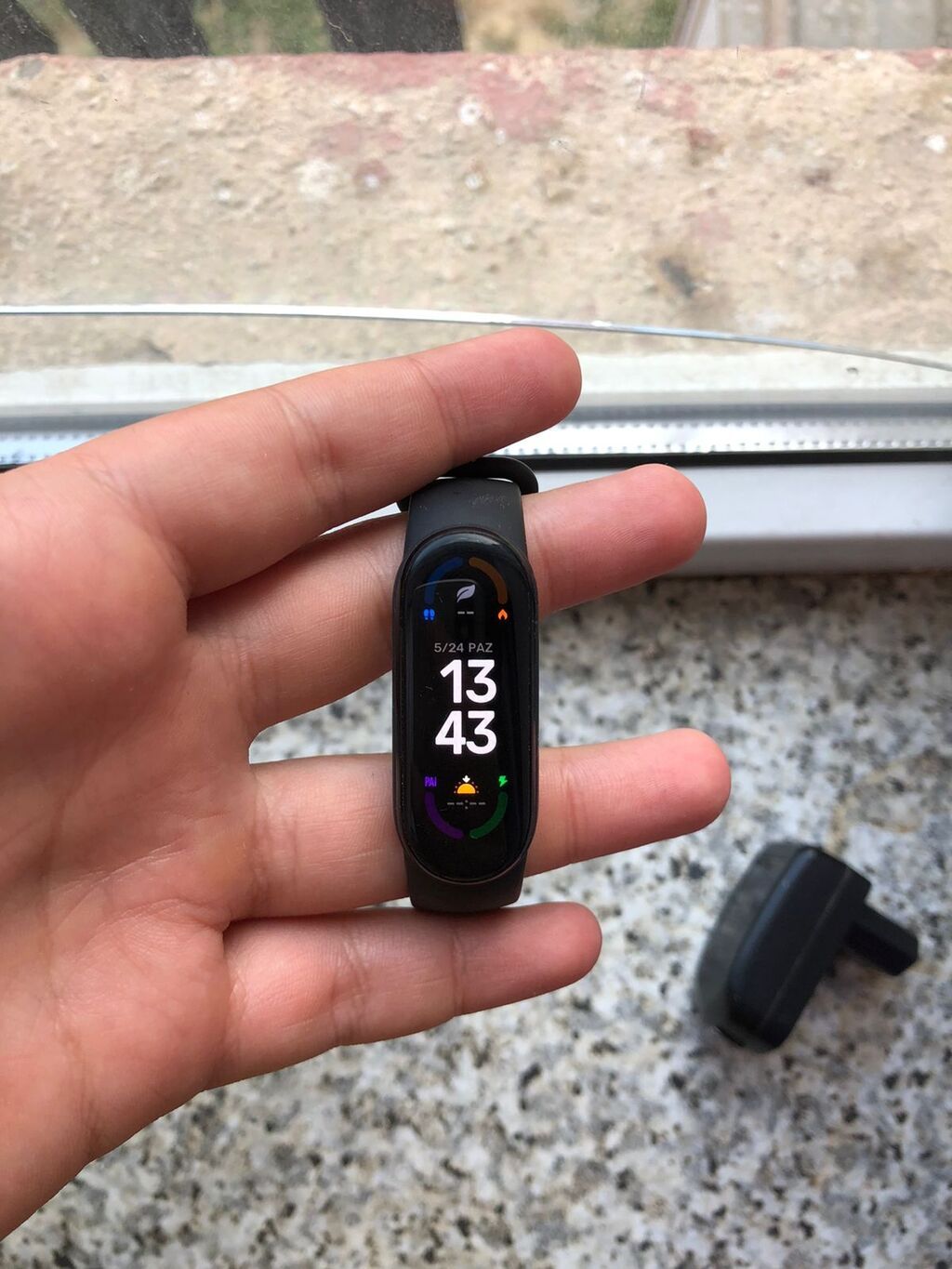 Xiaomi Mi Band 5/6 tipli fitness qolbağı - Rəng: qara, silikon qayış — Fitness biləkliklər, Bakı (3)
