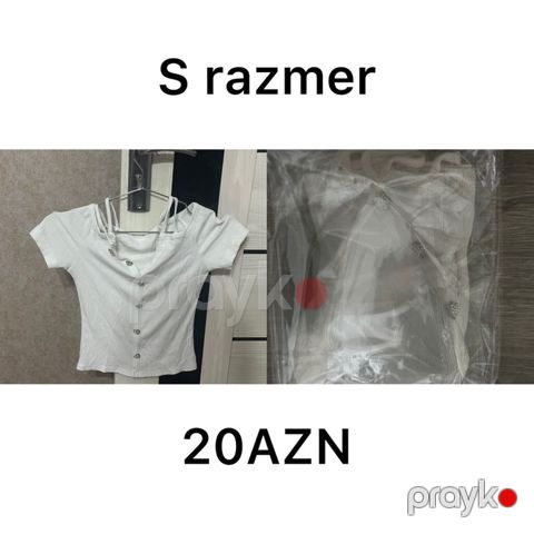 Ağ qadın köynəyi/bluz. - Ölçü: S (şəkildə qeyd olunub) - Model — Masazır