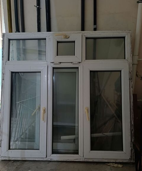 PVC pəncərə bloku - Material: Ağ PVC profil - Konfiqurasiya: 3 böyük — Bakı