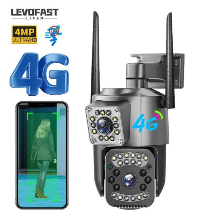 4G sim kartlı PTZ 2 kamera 360° 8mp/4K+64GB — Təhlükəsizlik sistemləri, Bakı (2)