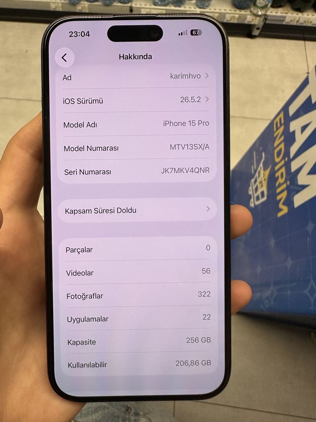 Apple iPhone 15 Pro Black Titanium 256GB/8GB — Smartfonlar, Bakı (6)