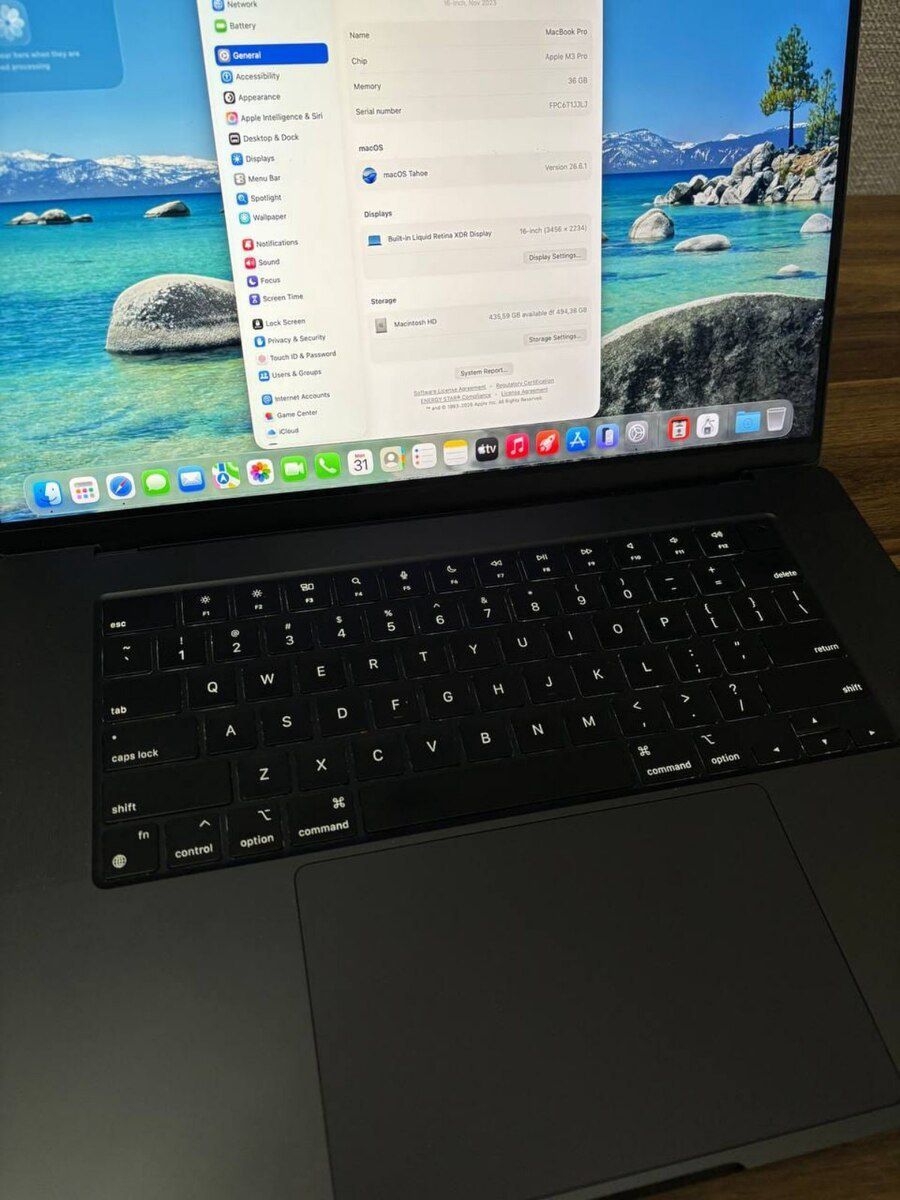 Apple Macbook Pro 16 M3 Pro 36 GB RAM / 512 SSD — Noutbuklar, Bakı (7)