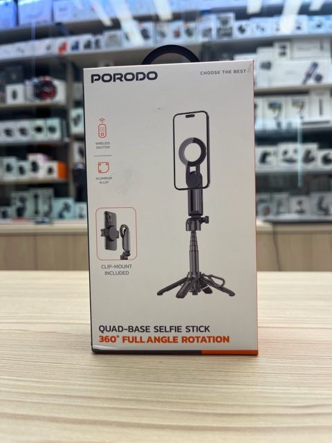 Porodo Quad-Base Selfie Stick 360° — Bakı