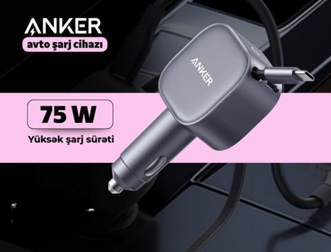 Anker car charger 75W — Bakı