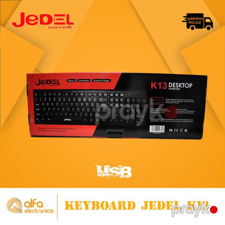 "Jedel K13" USB klaviatura — Periferik cihazlar, Bakı (2)