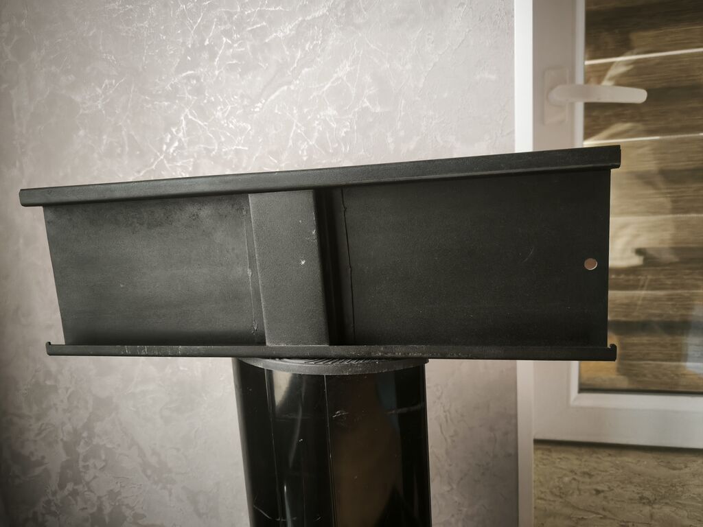 Qara şüşə TV stendi və döndərilə bilən panel - Material: parlaq qara — Televizor altlıqları və standlar, Bakı (2)
