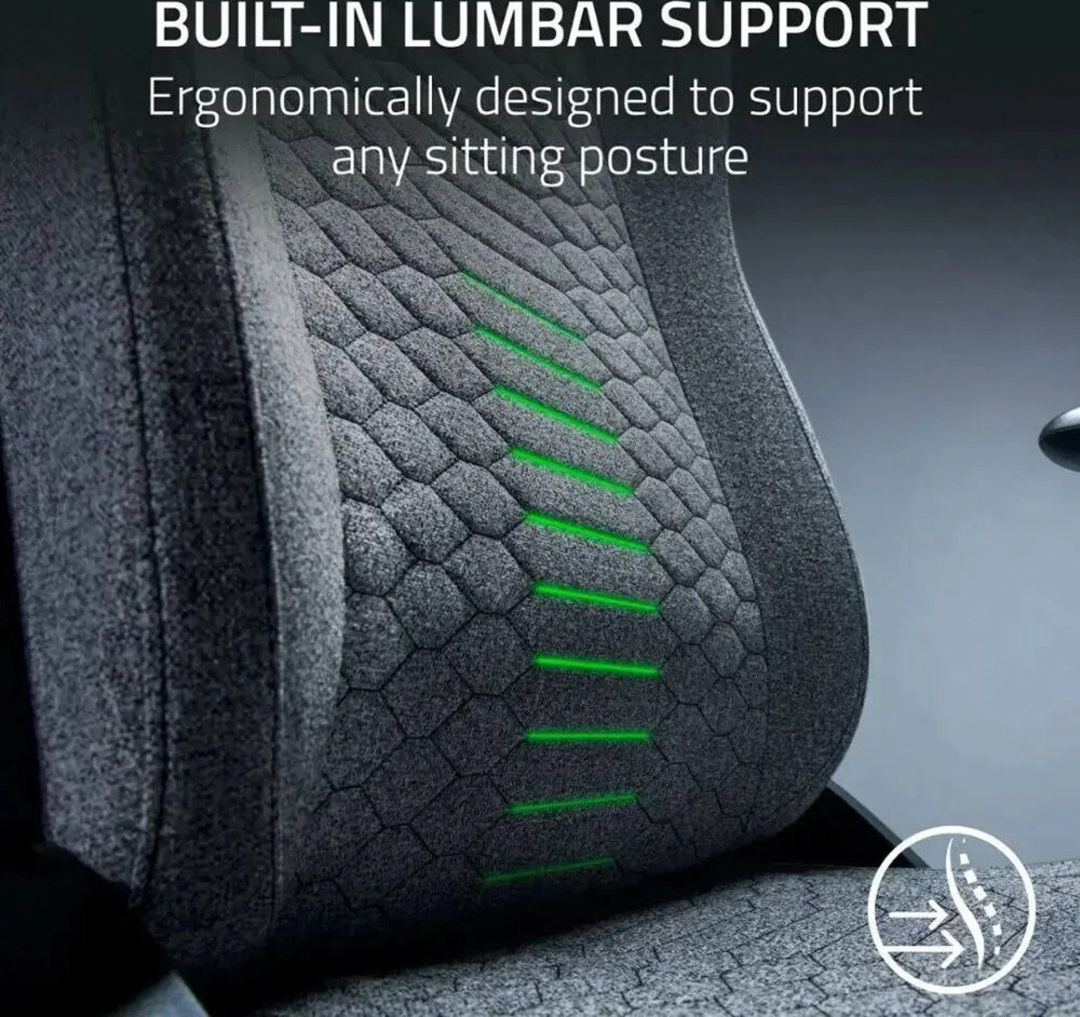 Kreslo Razer chair Iskur V2 X, fabric, 2D-Armrests, light Grey RZ38-05310200-R3G1 — Mebel, Bakı (9)