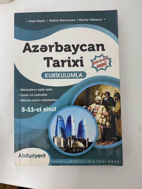 “Azərbaycan Tarixi – Kurikulumla” dərs vəsaiti - Müəlliflər: Anar — Masazır