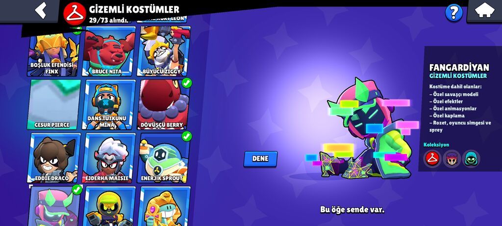 Brawl Stars oyun hesabı - Kupa yolu: 62,942 - Savaşçılar: 105/106 — İdman, hobi, istirahət, Bakı (5)