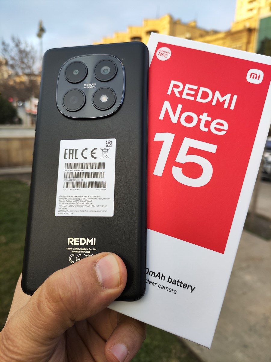 Xiaomi Redmi Note 15 Black 128GB/6GB — Smartfonlar, Bakı (3)