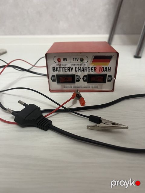 Batareya yükləyici – 10Ah - Giriş: 220V AC - Çıxış gərginliyi: 6V və — Masazır