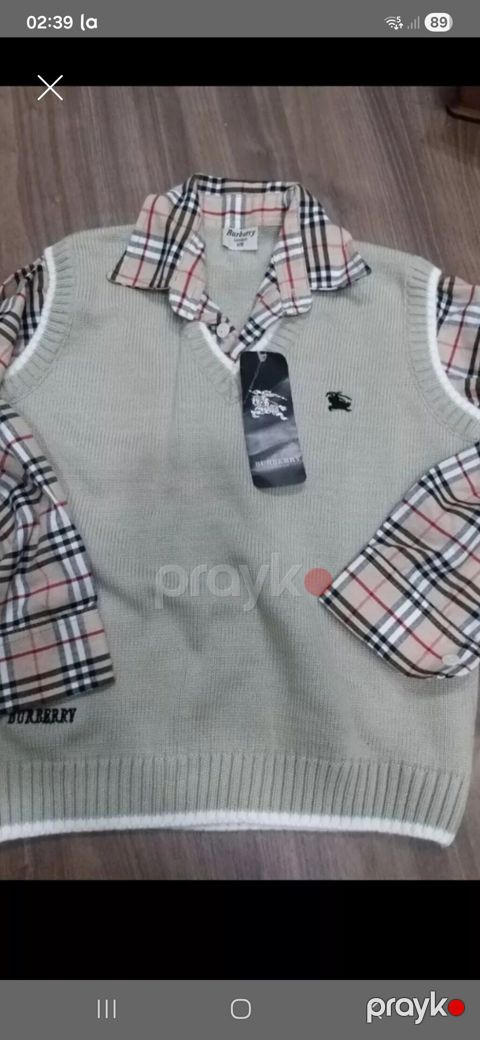 Uşaq geyim dəsti – “Burberry” üslubunda, A klass. - Yaş: 6–7 - Dəst