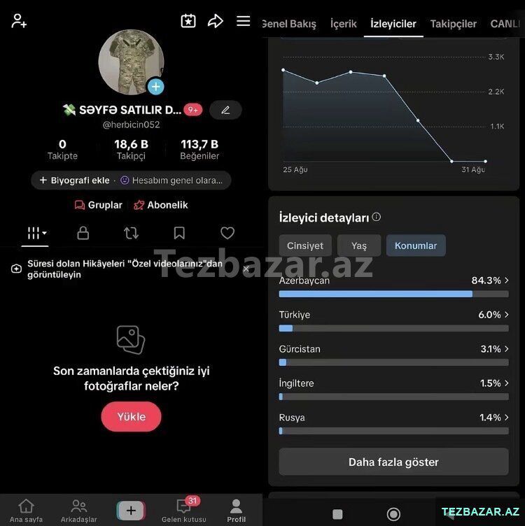 Tiktok səhifəsi — Oyunlar, konsollər və proqramlar, İmişli