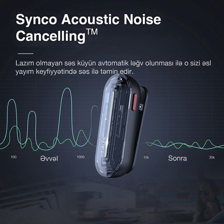 “Synco P1X T” telefon üçün simsiz yaxa mikrofonu (Type-C, 1 nəfərlik) — Səs texnikası, Bakı (7)