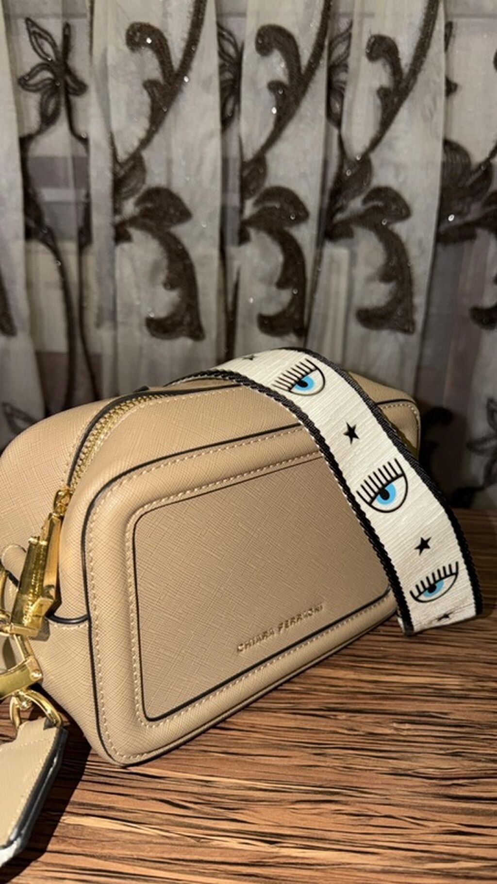 Bej rəngli çiyin/çapraz çanta Chıara Ferragnı - Material: teksturalı — Çantalar, çamadanlar, cüzdanlar, Bakı (7)