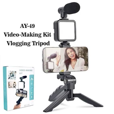 AY-49 Video-Making Kit – Vlogging Tripod — Bakı