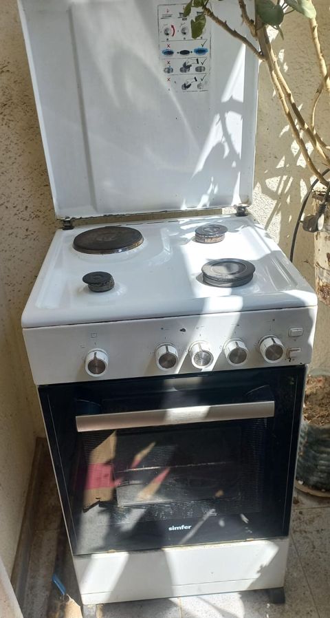 Simfer elektrik + qaz kombinə plitə və soba - Üst hissə: 4 gözlü — Digah