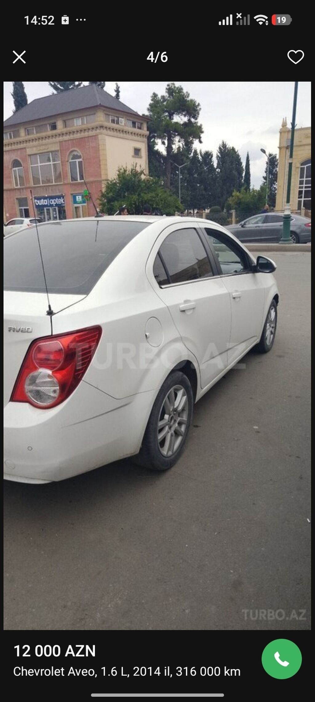 Chevrolet Aveo: 1.6 l 2014 il 316000 km Sedan — Avtomobillər, Tovuz (5)