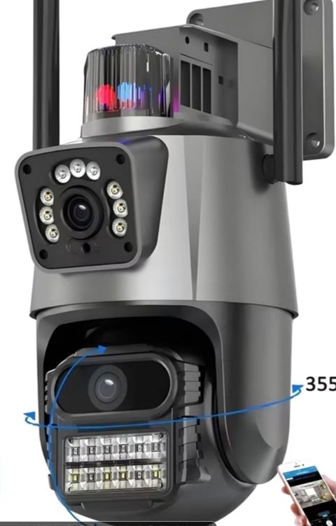 Smart Wi‑Fi PTZ təhlükəsizlik kamerasi - 355° panoram fırlanma və — Hacıqabul