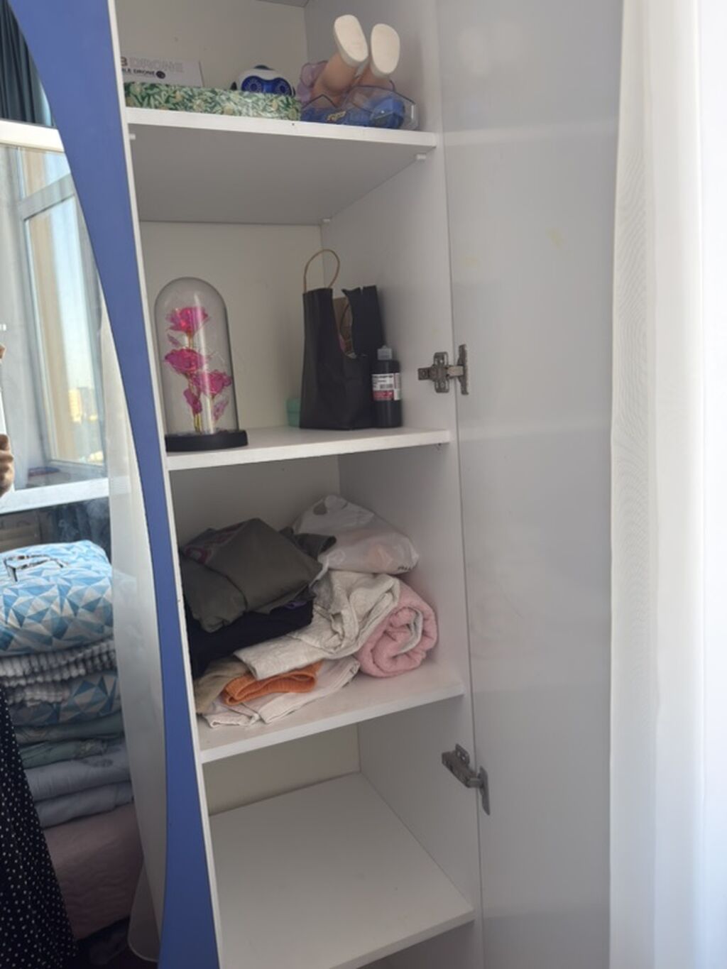İşlənmiş, 3 qapılı, Güzgülü, Ağ, Açılan, Düz dolab — Şkaflar, Bakı (3)