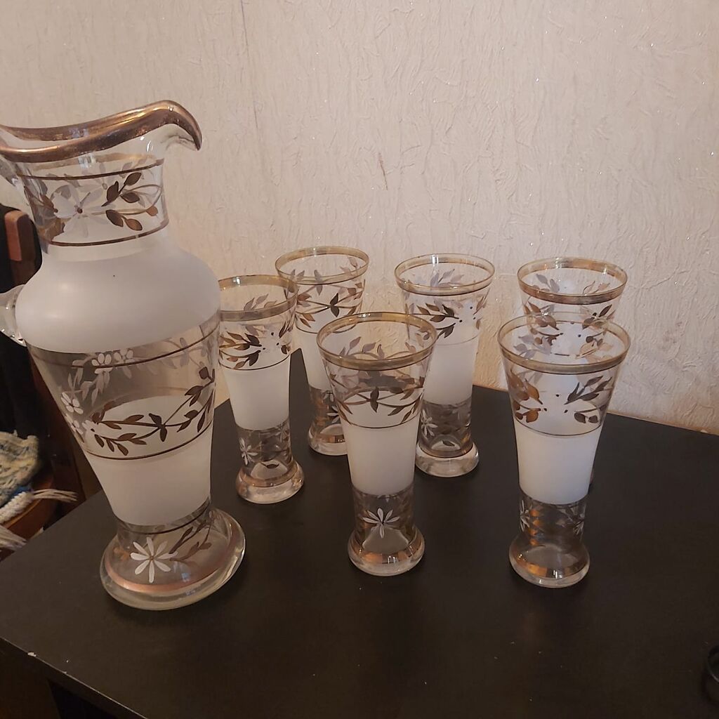 Şüşə qədəh və sürahi dəstləri ana bala 40 manata.çatdirilma var — Süfrə qabı, Xırdalan (3)