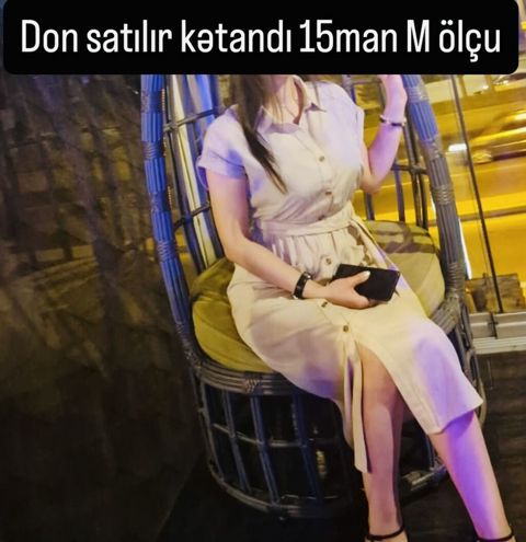 Kətan qadın donu – M ölçü. - Model: köynək tipli, qısaqollu — Digah