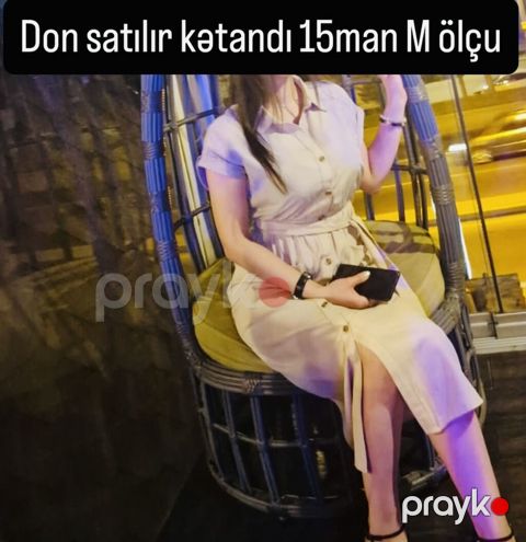 Kətan qadın donu – M ölçü. - Model: köynək tipli, qısaqollu — Digah
