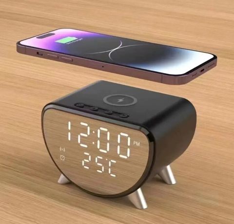 Elektron masaüstü saat Wireless fast Charging — Bakı
