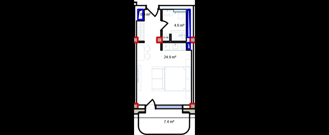 Satılır 1 otaqlı yeni tikili 45 m² — Mənzil, Bakı (8)