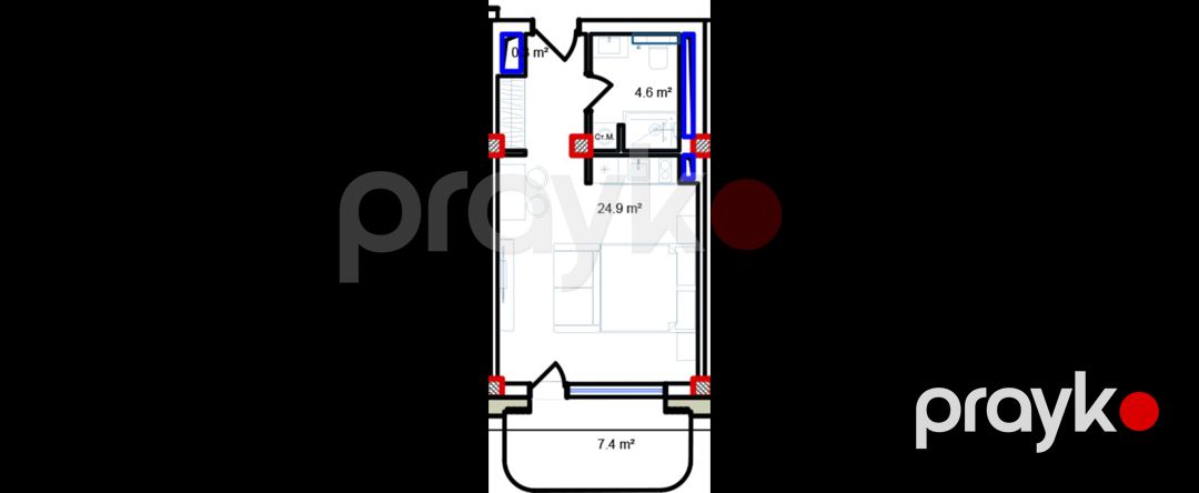 Satılır 1 otaqlı yeni tikili 45 m² — Mənzil, Bakı (8)