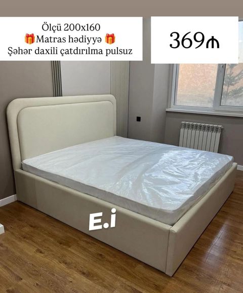 Yataq dəsti – ölçü 200x160 sm - Yumşaq başlıqla, müasir minimal — Mehdiabad