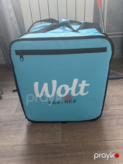 Wolt Partner termal çatdırılma çantası - Rəng: açıq mavi, qara — Bakı