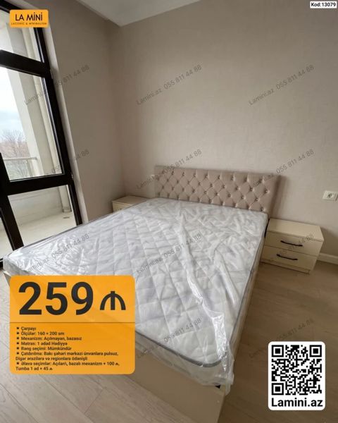 Məhsul: Çarpayı dəsti Ölçü: 160 200 sm Mexanizm: Açılmayan və — Bakı