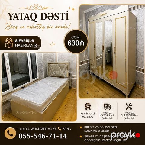 Yataq dəsti – zövq və rahatlıq bir arada Tərkibi: - 1 nəfərlik — Bakı