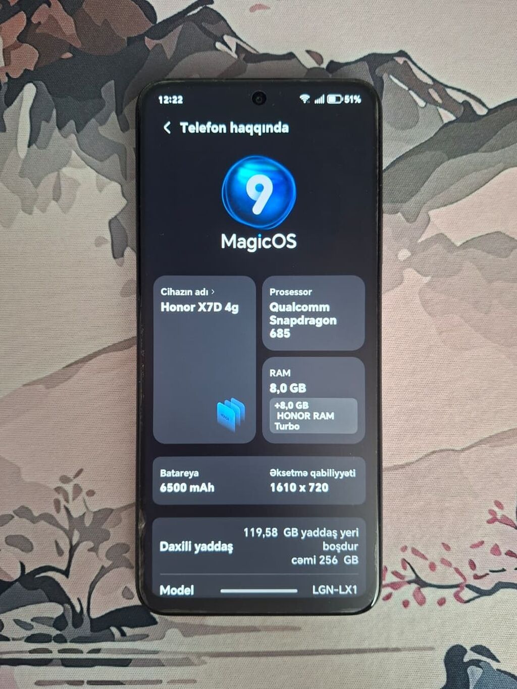 Honor X7d, 256 GB, rəng - Qara, Barmaq izi — Honor, Bakı (5)