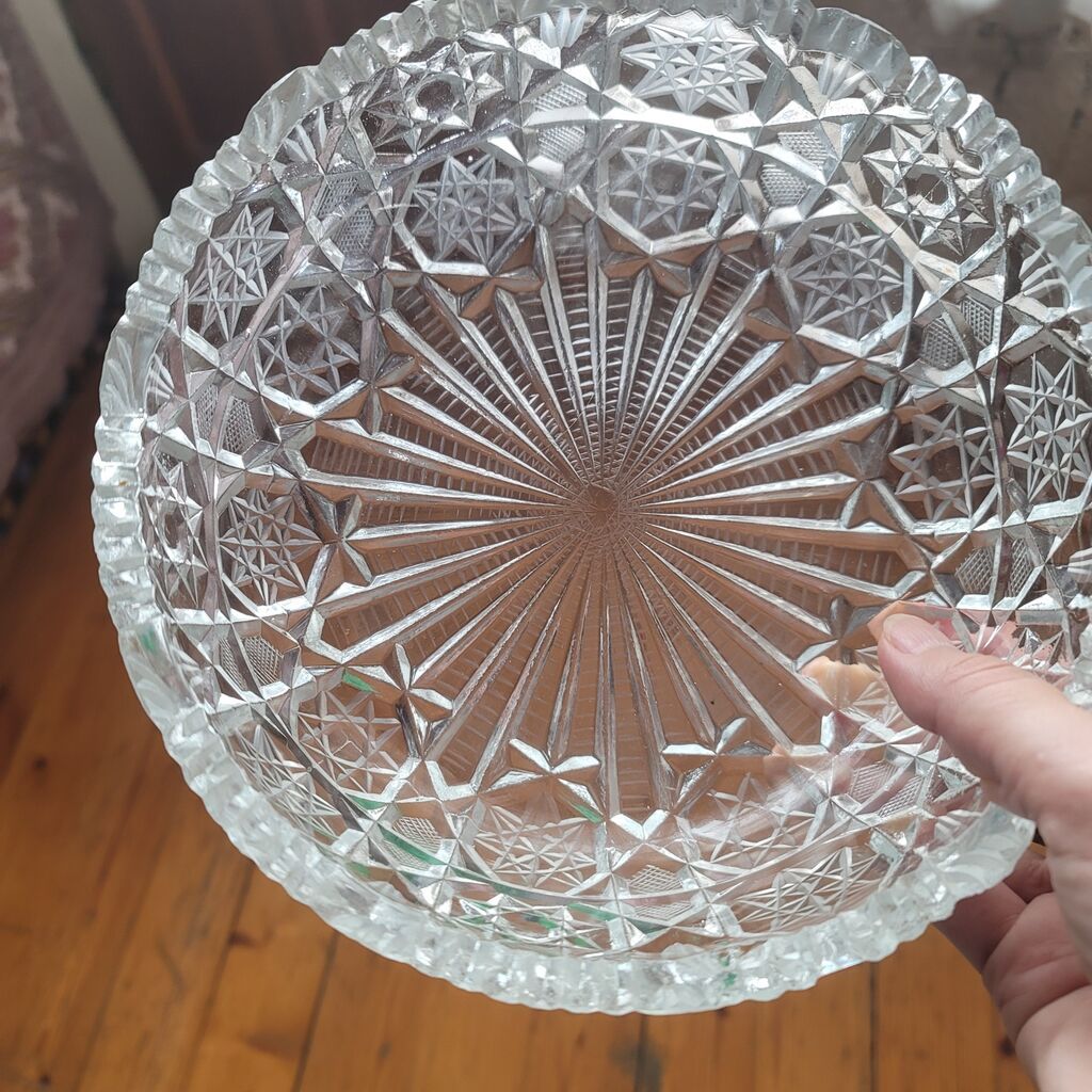 Xrustal böyük meyvə salat şirniyyat qabı satılır. biri 10 az — Süfrə qabı, Bakı